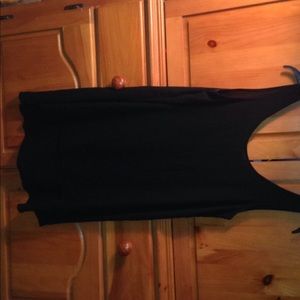 Black long sheer shirt